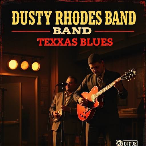 Another album cover art for 'Texas Blues Revival' by Dusty Rhodes Band