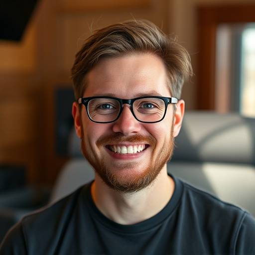 Smiling headshot of Elias Thorne, Chief Audio Engineer at Sonic Bloom Studios